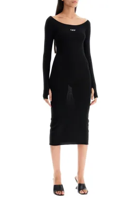 Off-White Lightweight Knit Midi Dress (Size - 42)