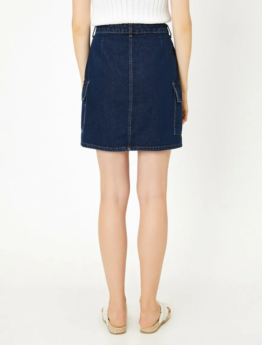 12104 Indigo Midi Jean Skirt