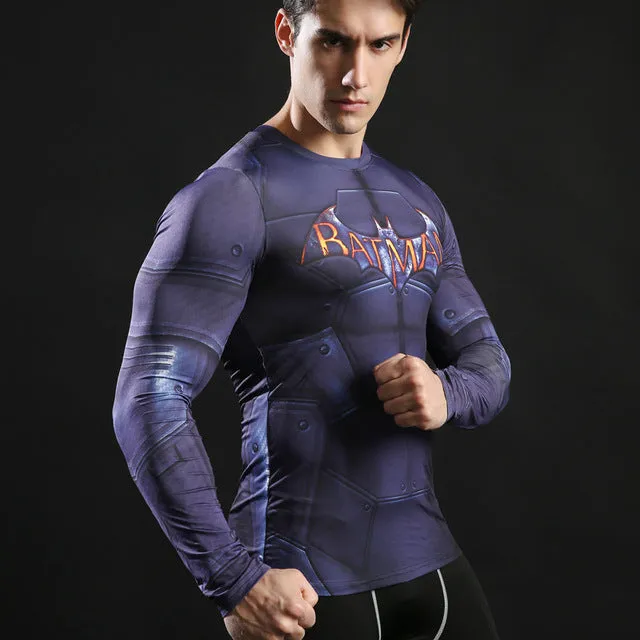 2017 TOP sale Mens Boys Compression Armour Base Layer Long Sleeve Thermal Under Top Tee Shirt New T shirt Fitness T-shirt