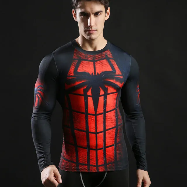 2017 TOP sale Mens Boys Compression Armour Base Layer Long Sleeve Thermal Under Top Tee Shirt New T shirt Fitness T-shirt