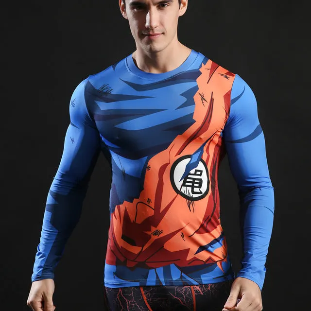 2017 TOP sale Mens Boys Compression Armour Base Layer Long Sleeve Thermal Under Top Tee Shirt New T shirt Fitness T-shirt