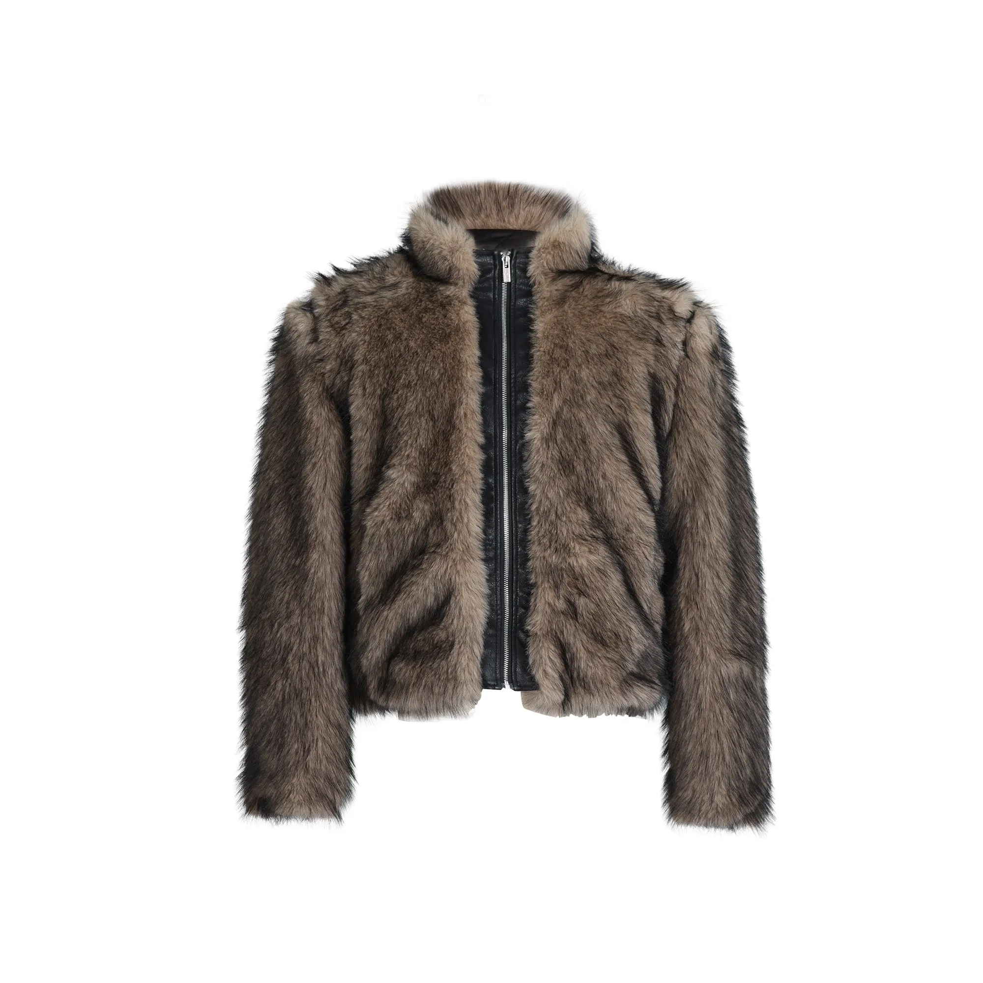 【24s Dec.】Furry PU Leather Coat