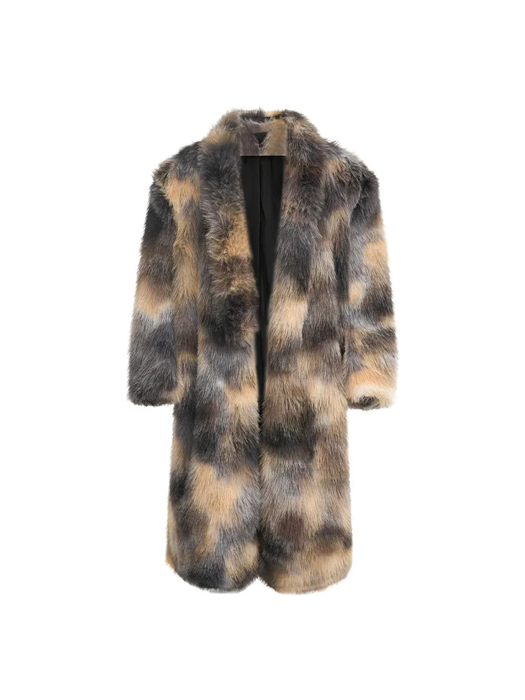 【24s Dec.】Luxurious Faux Mink Fur Coat（Send Scarf）