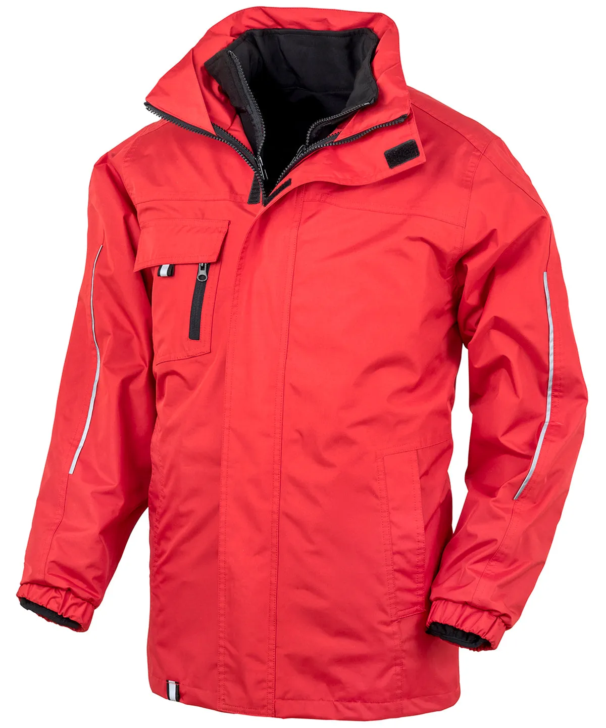 3-in1 CORE transit jacket with printable softshell inner | Red