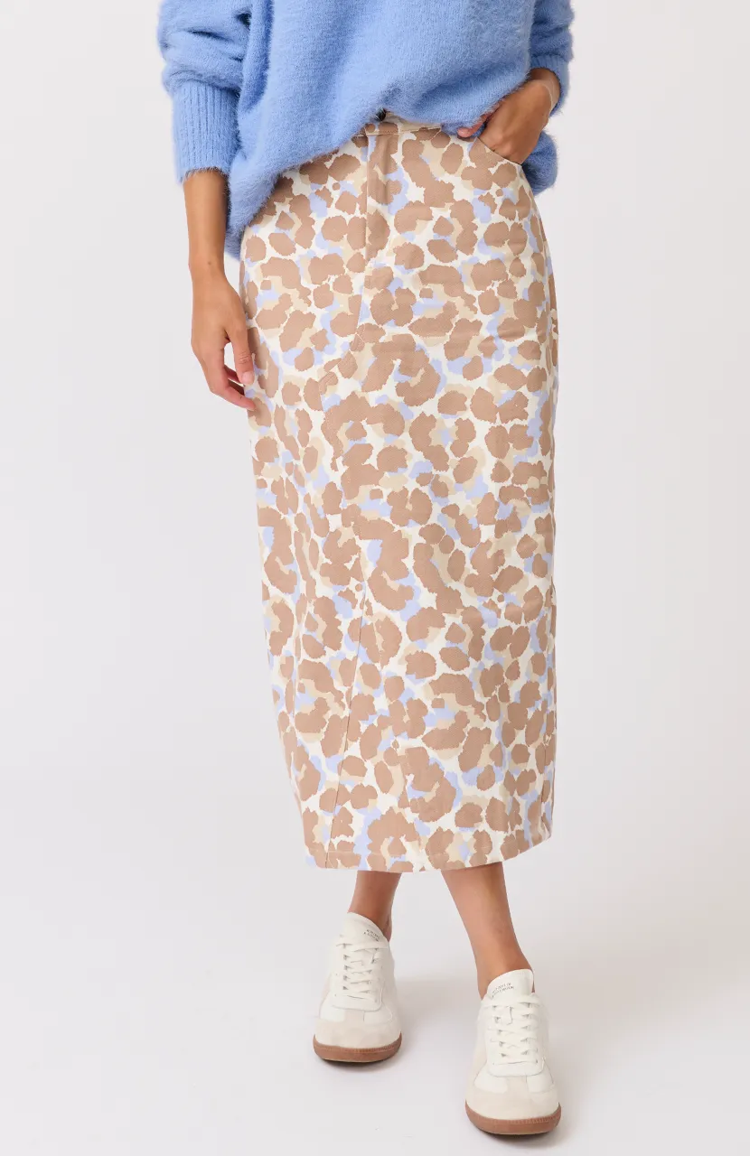 ABBIE SKIRT - Toffee Leopard