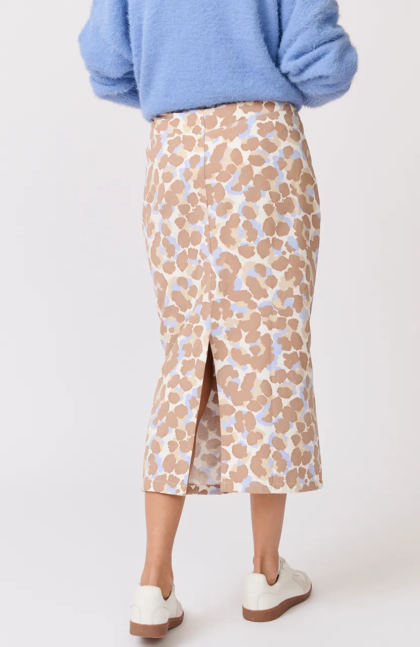 ABBIE SKIRT - Toffee Leopard