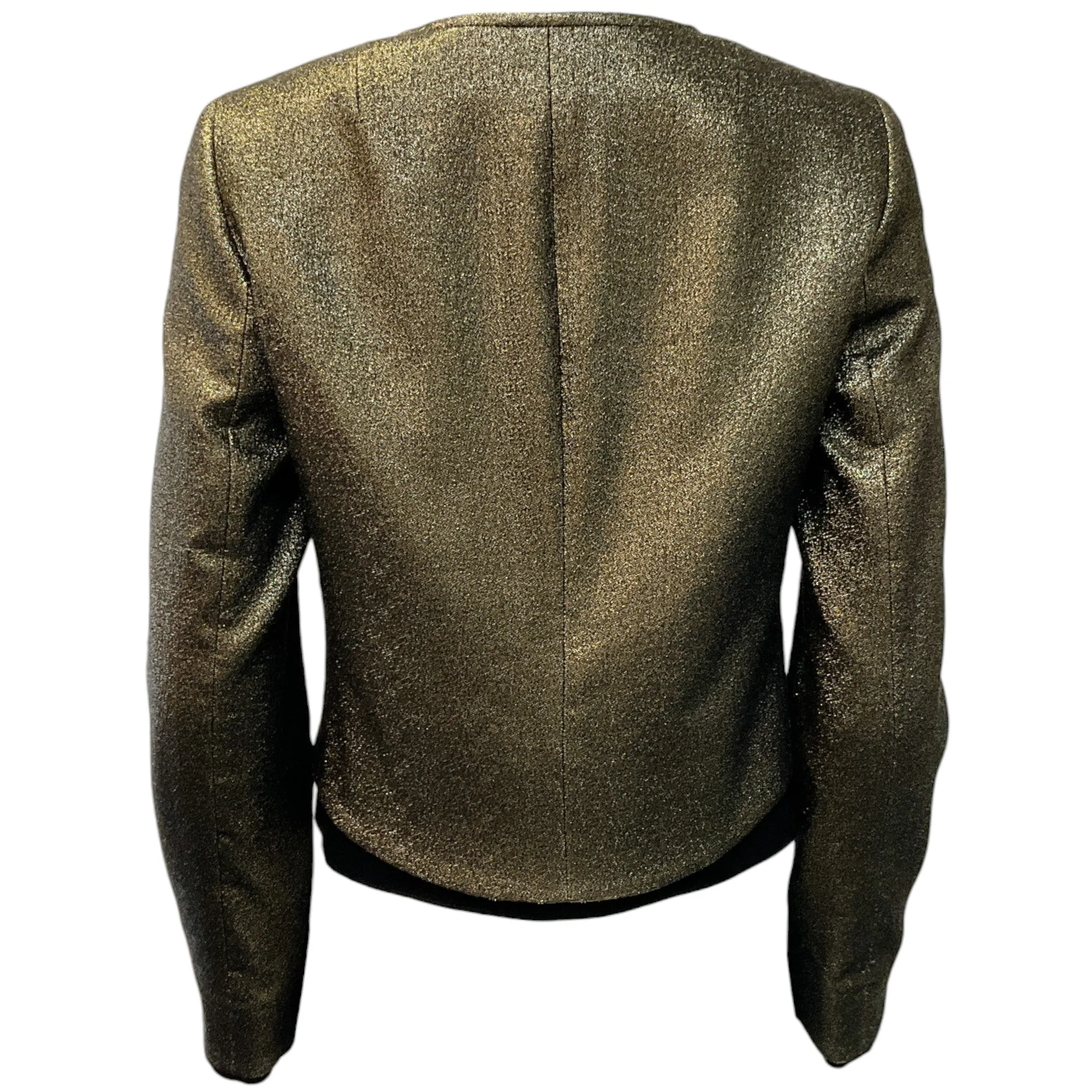 Akris Punto Gold Metallic Cropped Jacket