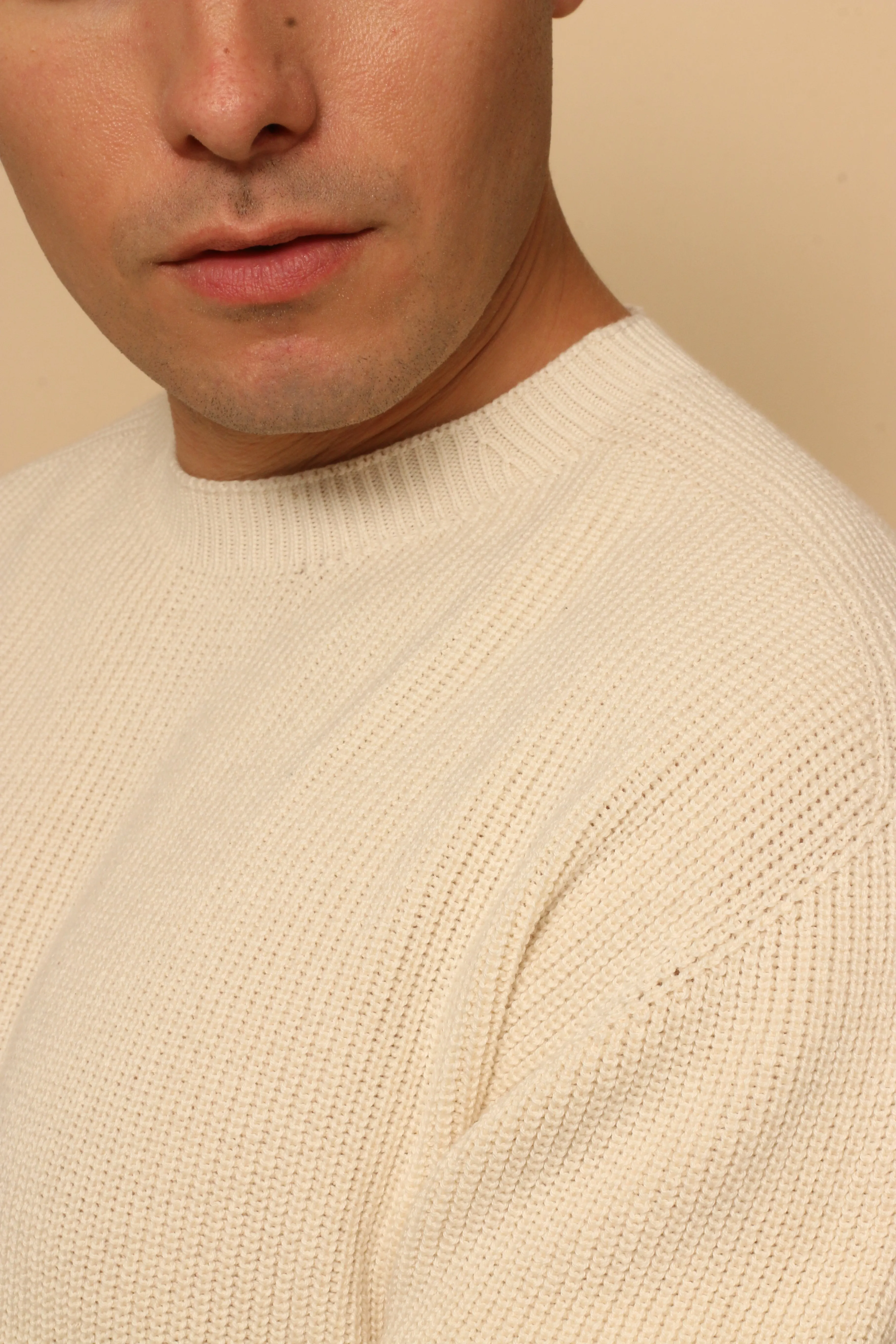 Allergy-Free Close Neck Knitted Sweatshirt