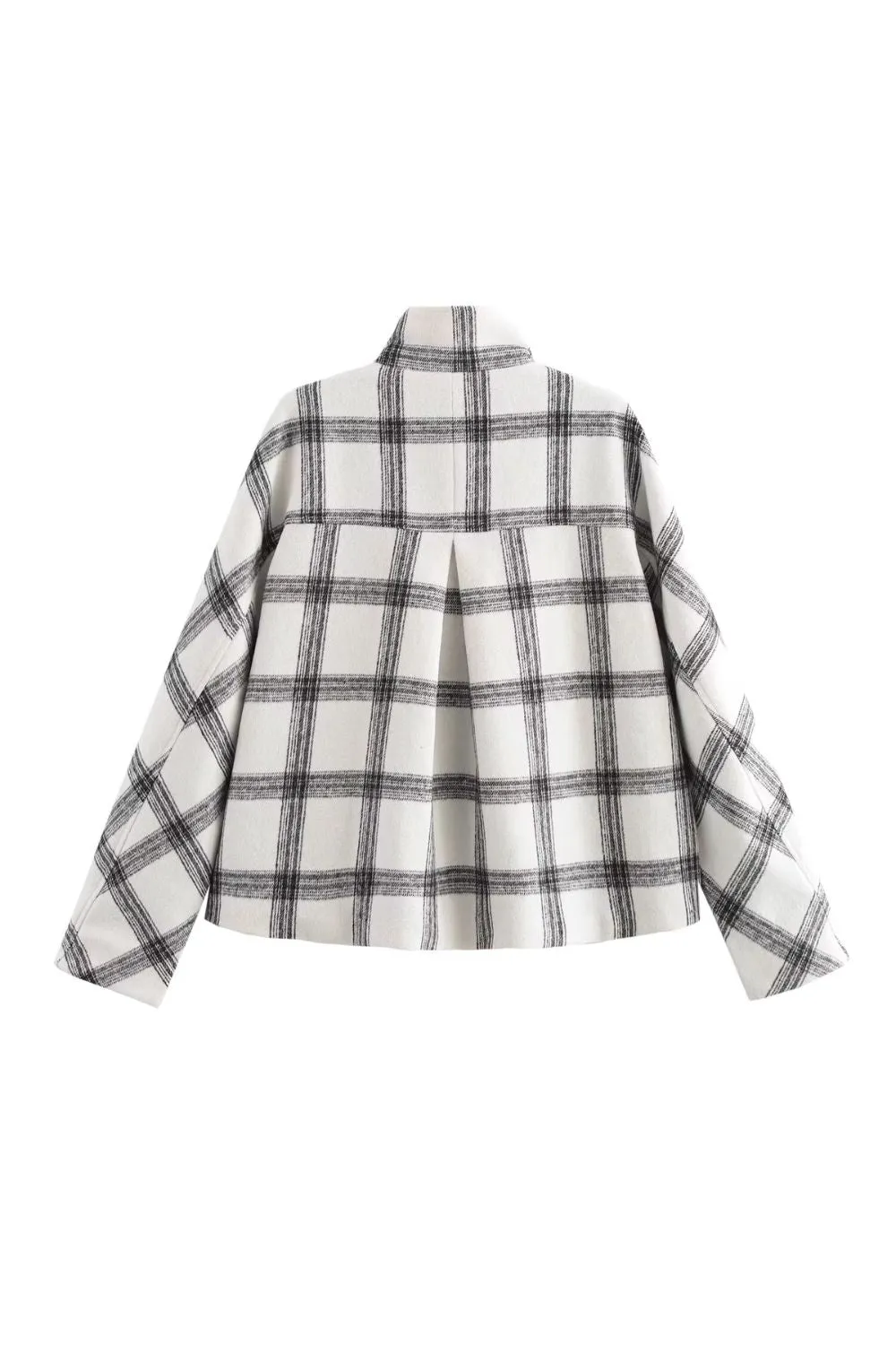 'Alvaro' Stand-Up Collar Plaid Jacket