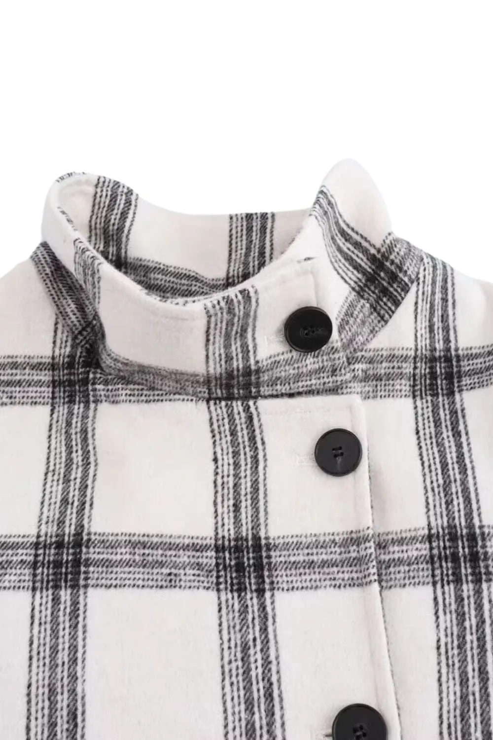 'Alvaro' Stand-Up Collar Plaid Jacket