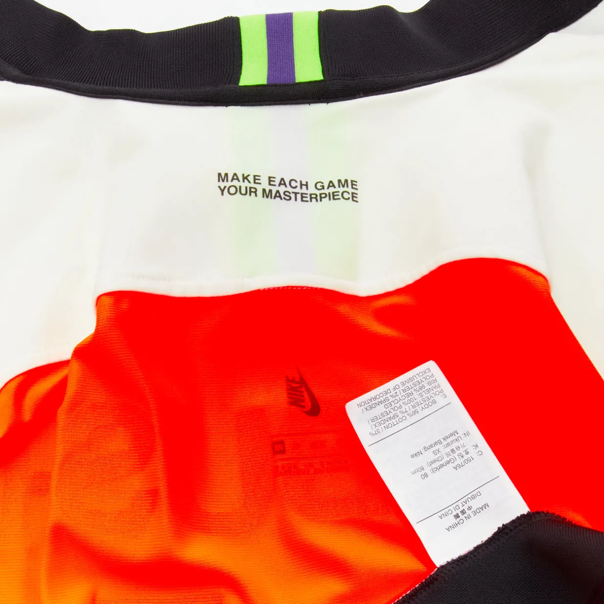 AMBUSh NIKE LAB 2019 neon orange white badge kimono football jersey jacket XS