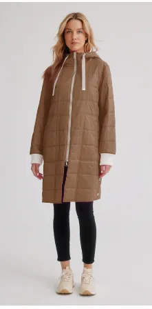 Anorak Super Light Puffer Coat W/ Contrast Zipper & Cuffs