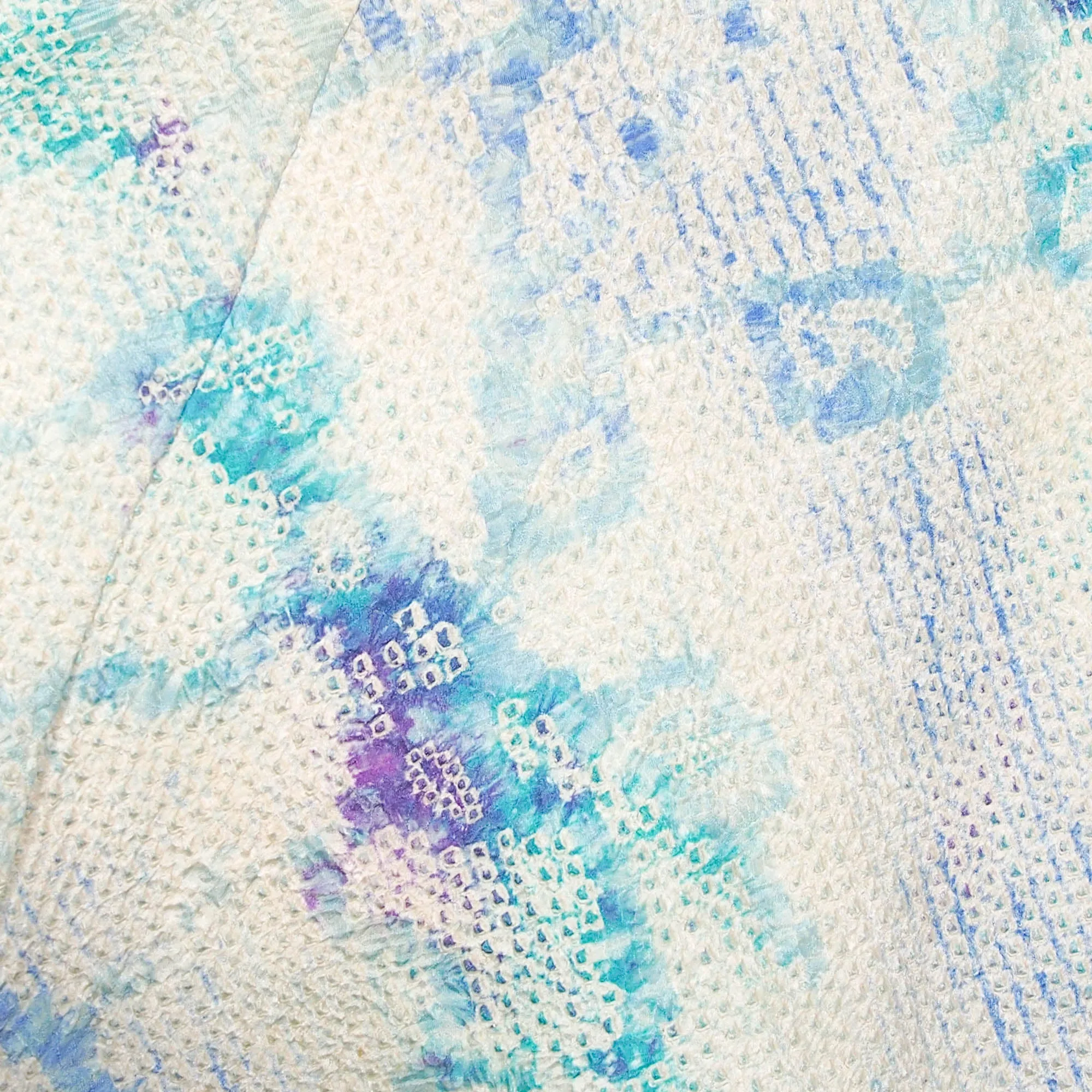 Aqua Flowers Shibori