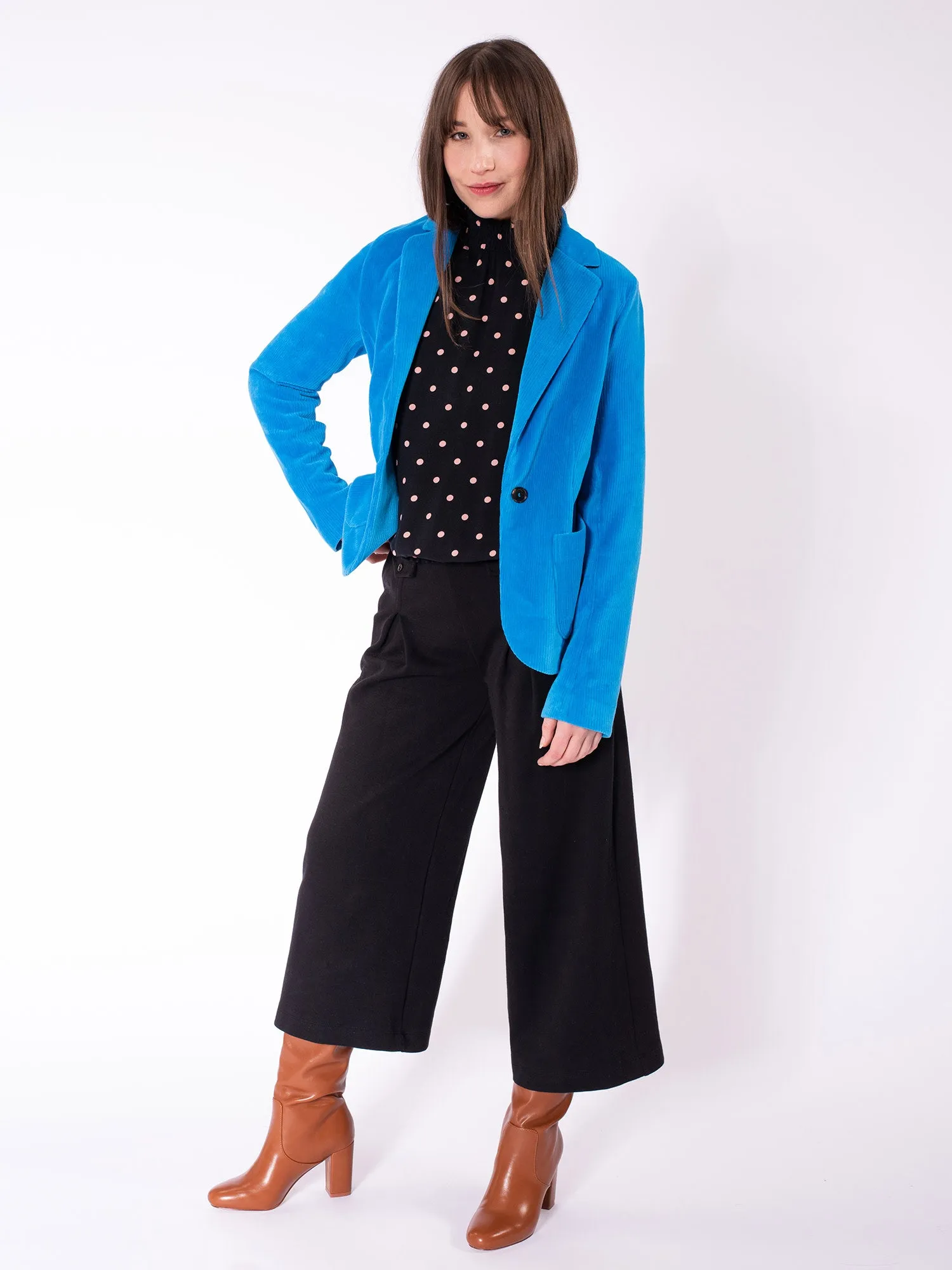 Azuurblauwe blazer | Mademoiselle YéYé superbe sonic blazer brilliant blue