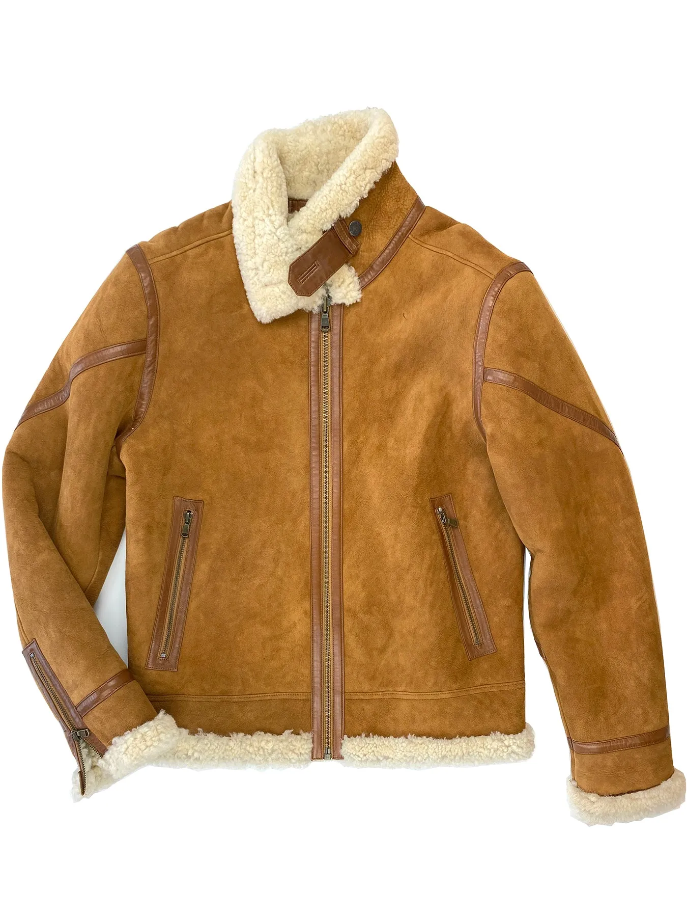 B3 Washed Suede Shearling Jacket 4171