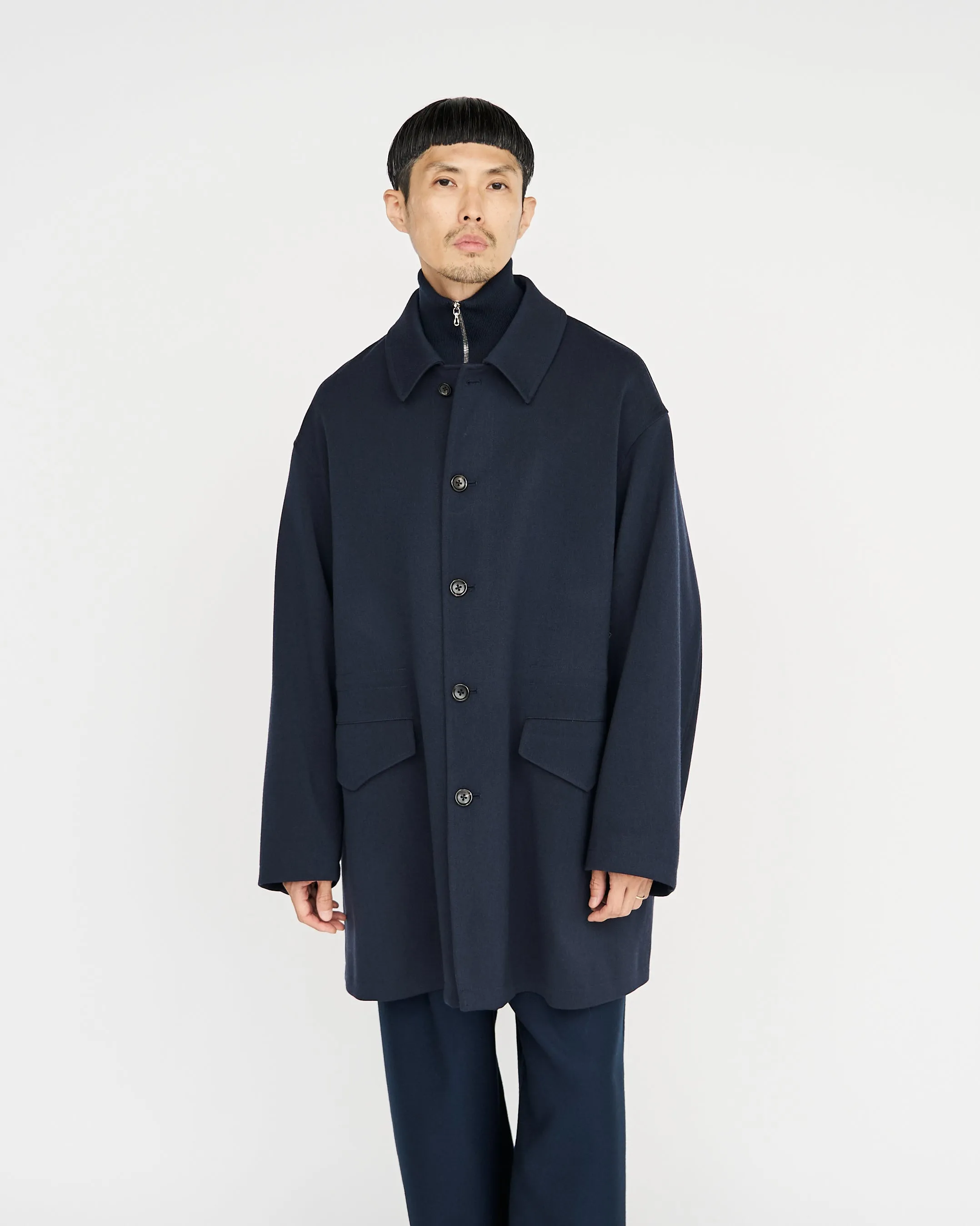 Back Twill Satin Coat