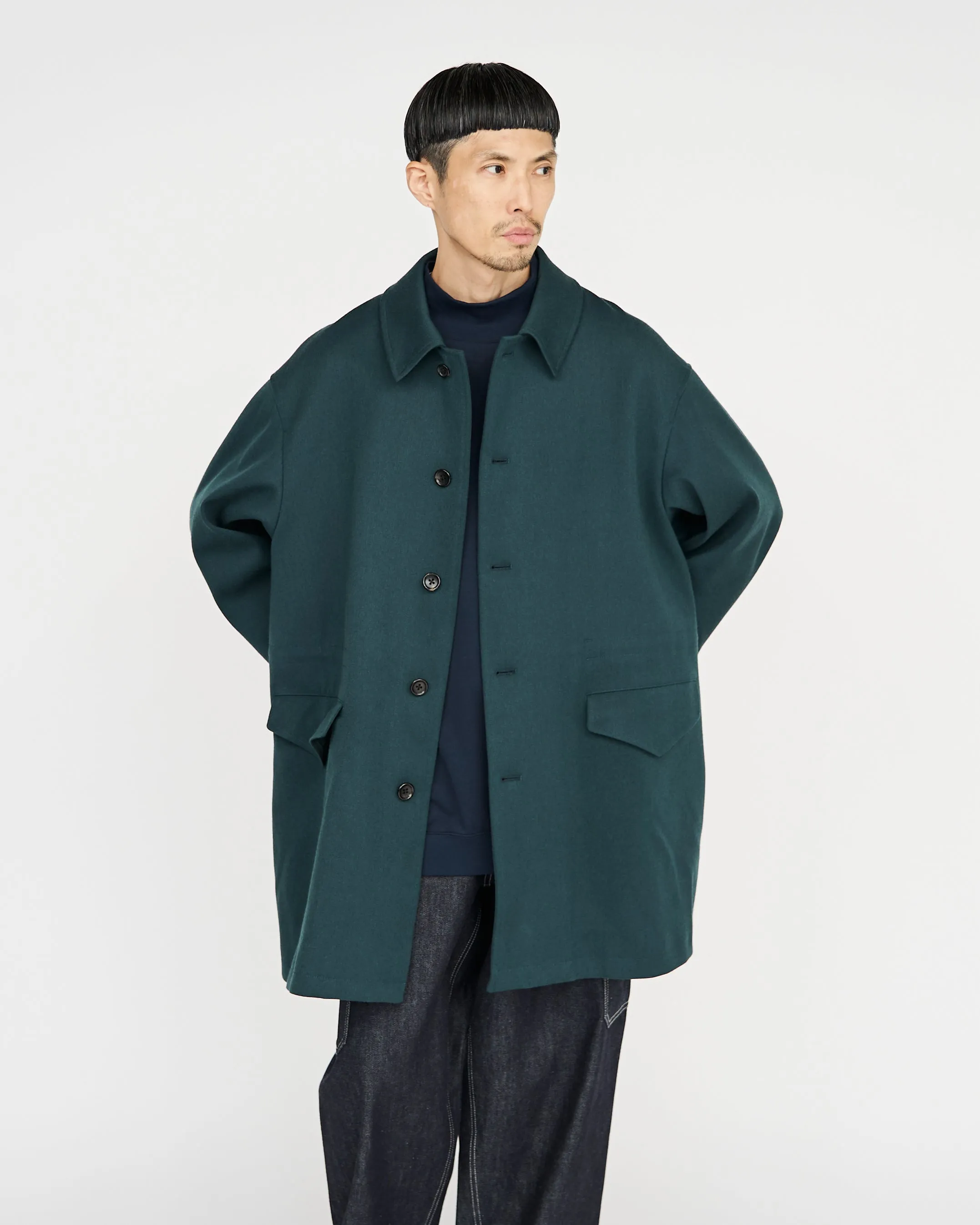 Back Twill Satin Coat