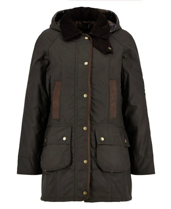 Barbour Bower Wax Jk Imbottito Parka Donna