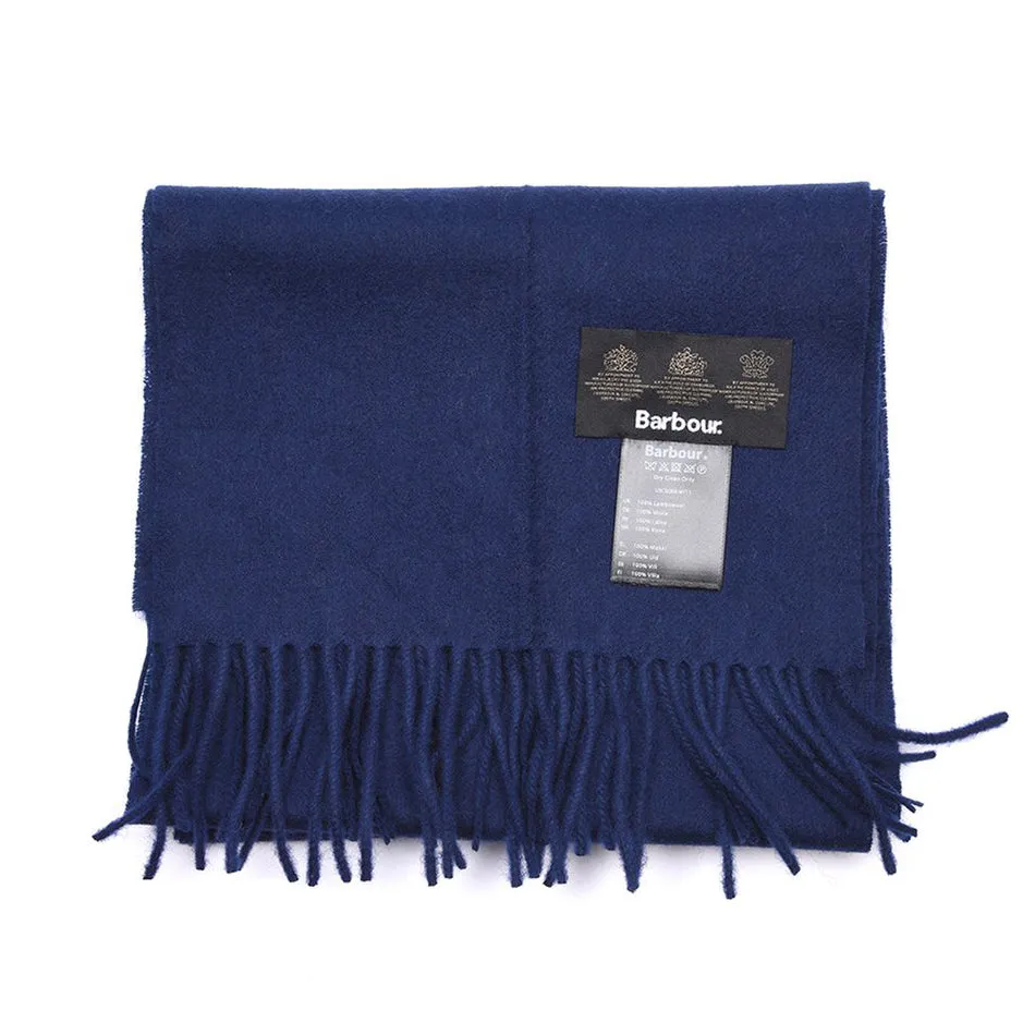 Barbour Lambswool Scarf in Navy