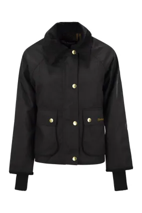 BARBOUR Women's Mini Waxed Jacket with Cropped Cut