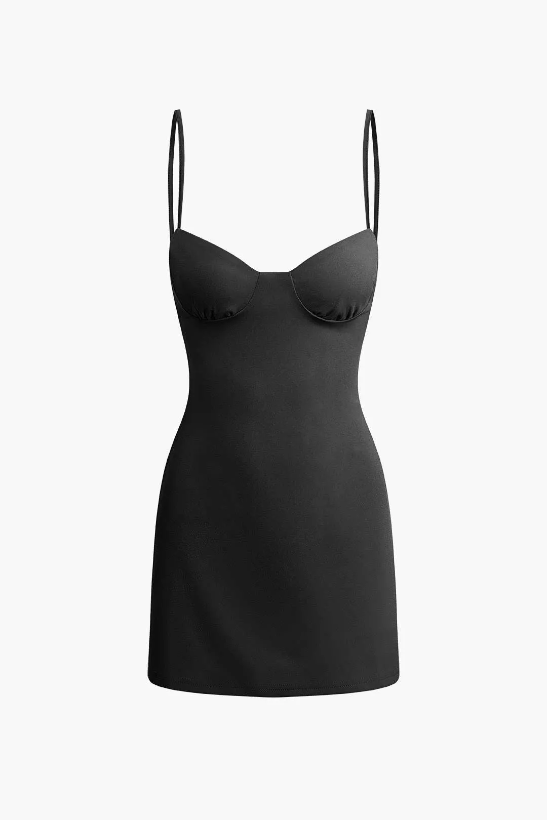 Basic Solid Bustier Slip Mini Dress