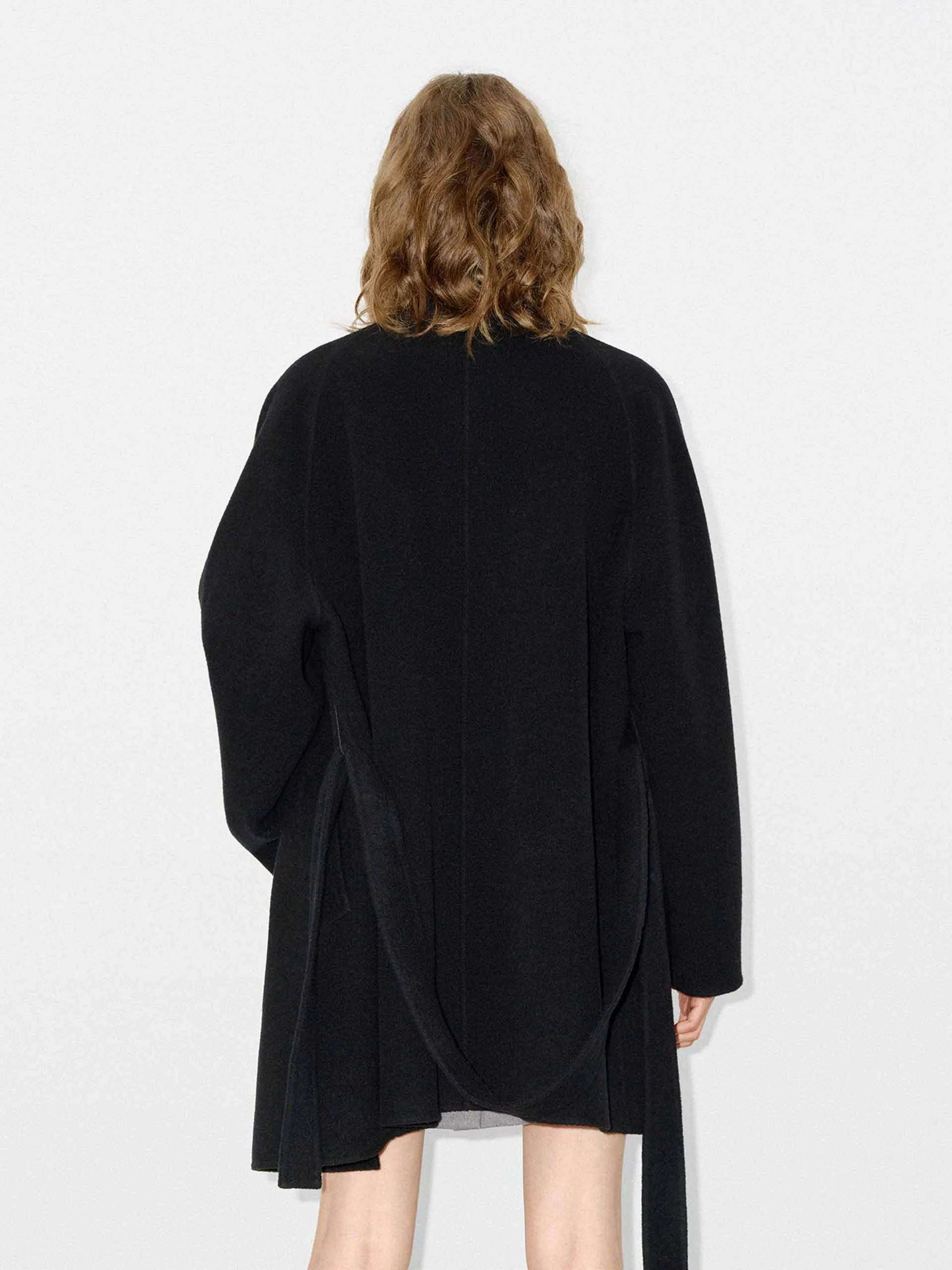 Belted Double Sided Wool Coat