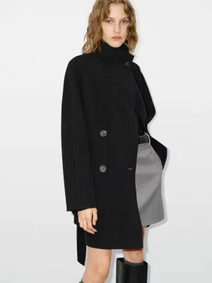 Belted Double Sided Wool Coat