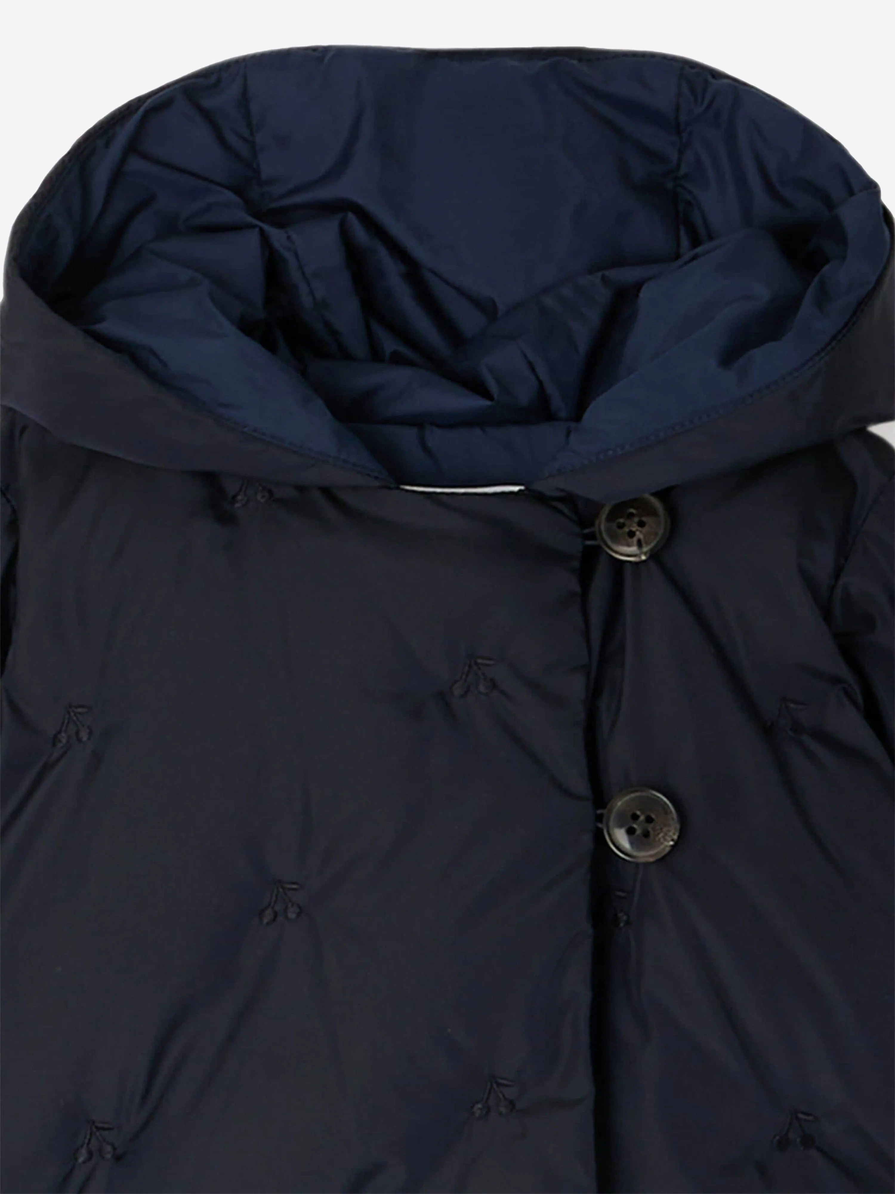 Bonpoint Baby Girls Bonno Quilted Jacket in Navy