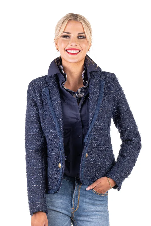 Bouclé Blazer - J13C-3 Navy