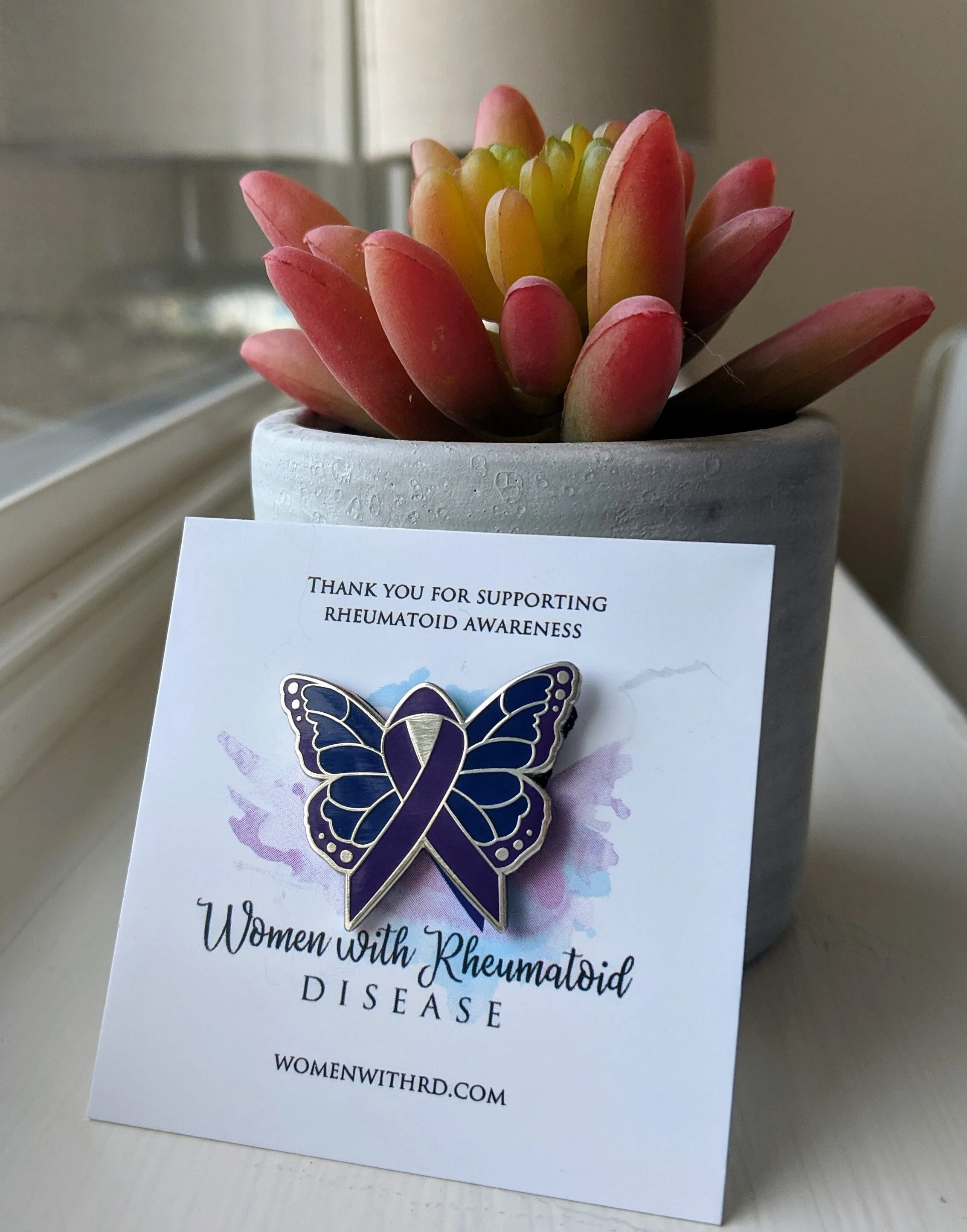 Butterfly Pin for Rheumatoid Arthritis Awareness