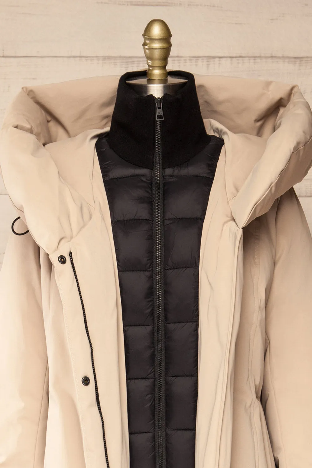 Camelia Ivory | Quilted Parka