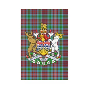 CANADA BRITISH COLUMBIA TARTAN COAT OF ARMS GARDEN FLAG k9