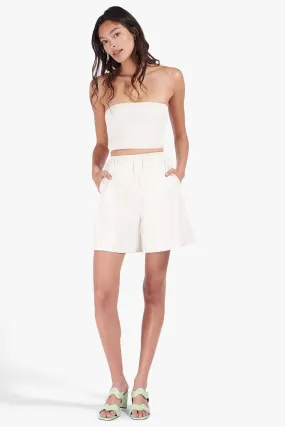 CLARK SHORT | IVORY VEGAN LEATHER