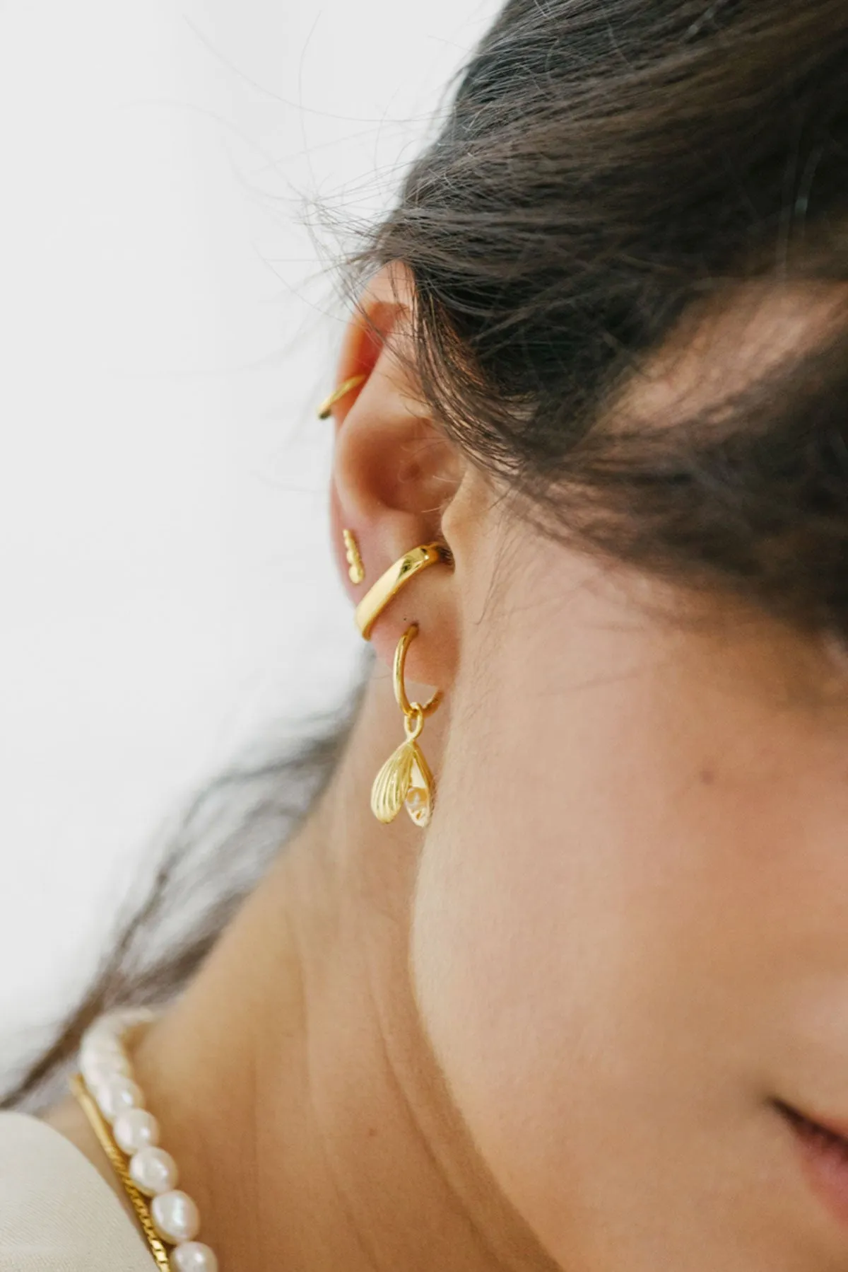 Classic ear jacket gold plated