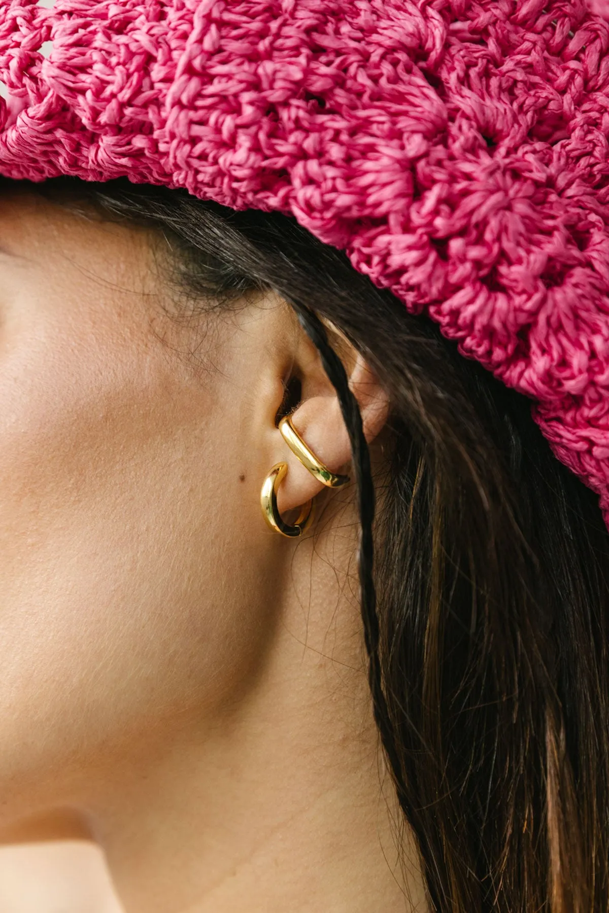 Classic ear jacket gold plated