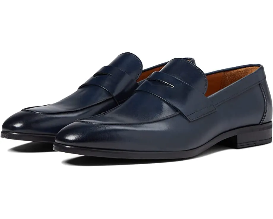 Classic Leather Loafers - Navy