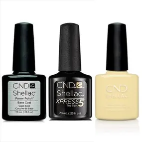 CND - Shellac Xpress5 Combo - Base, Top & Smile Maker (0.25 oz)