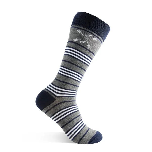 Collars & Co. x Southern Scholar - The Manchesters Charcoal Grey, Navy, White Stripes