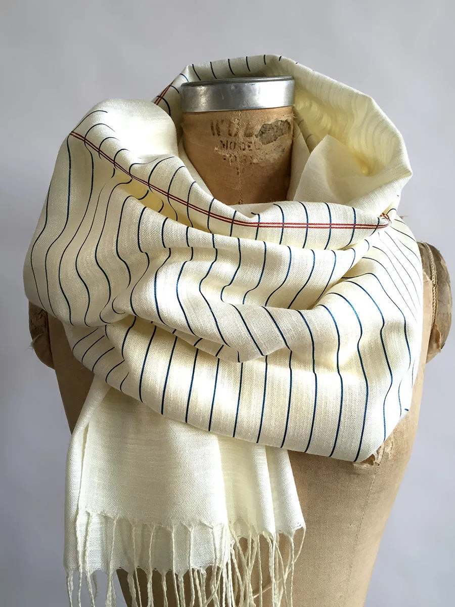 College Ruled Scarf. Lined Paper pashmina