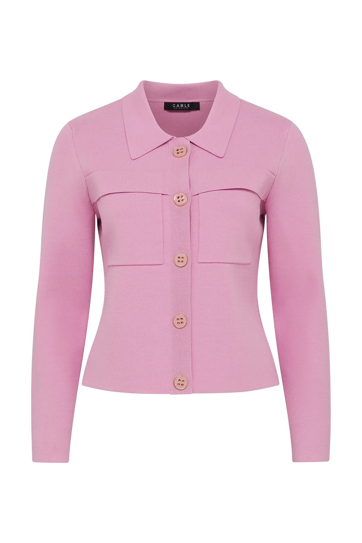 Crepe Crop Jacket - Musk Pink