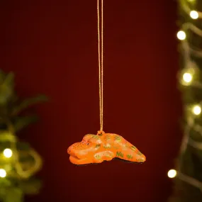 Crocodile - Handpainted Paper Mache Christmas Ornament