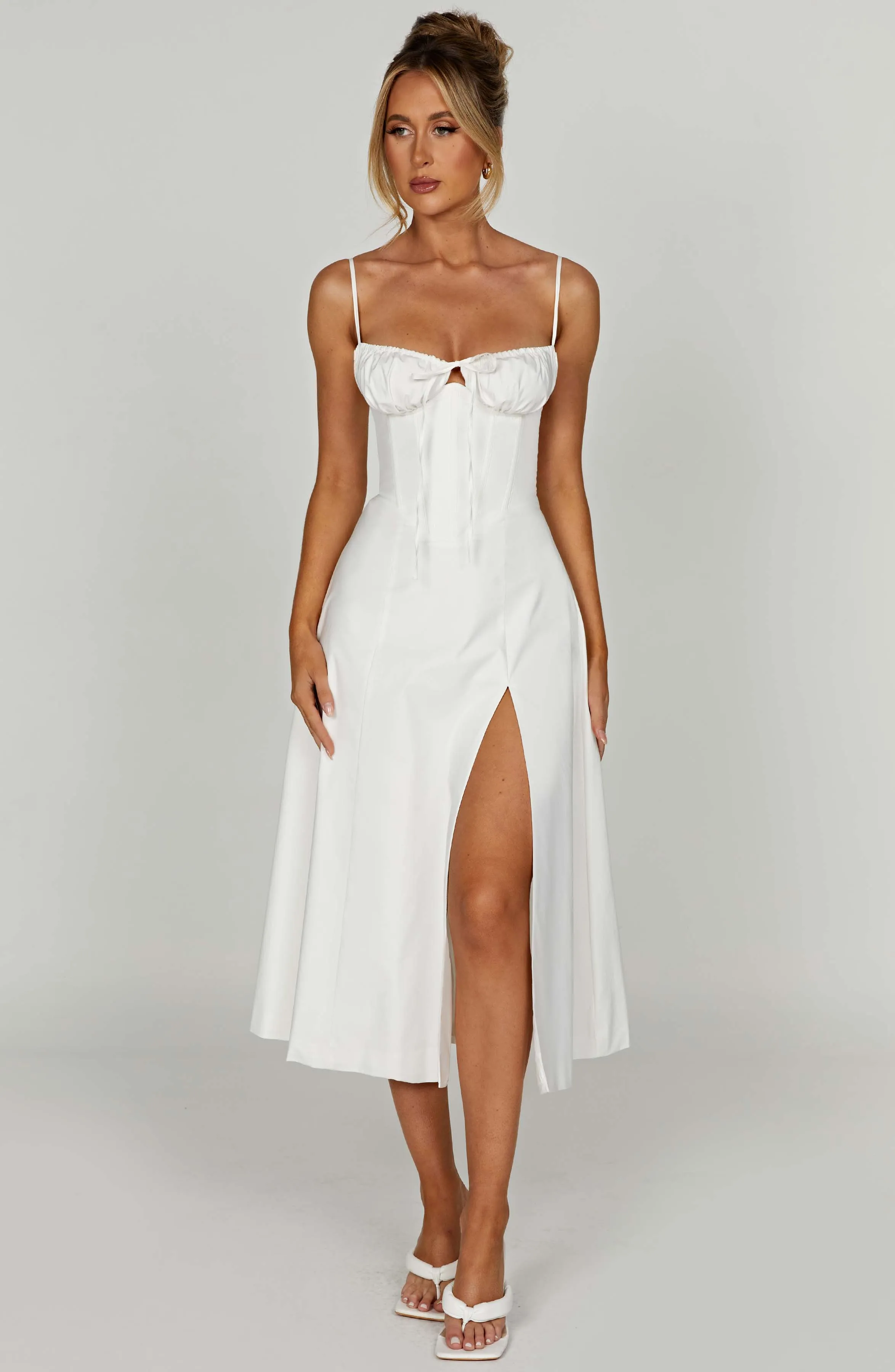 Deanna Midi Dress - Ivory