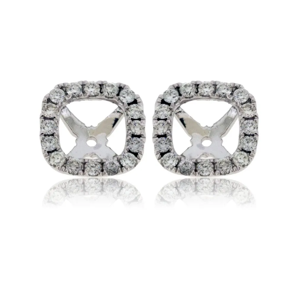 Diamond Halo Earring Jackets for Stud Earrings