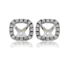 Diamond Halo Earring Jackets for Stud Earrings