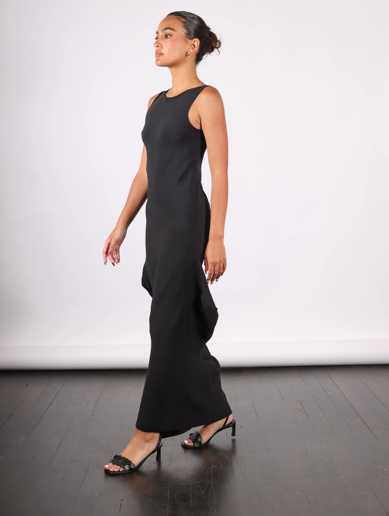 Emerge Dress in Black by Issey Miyake