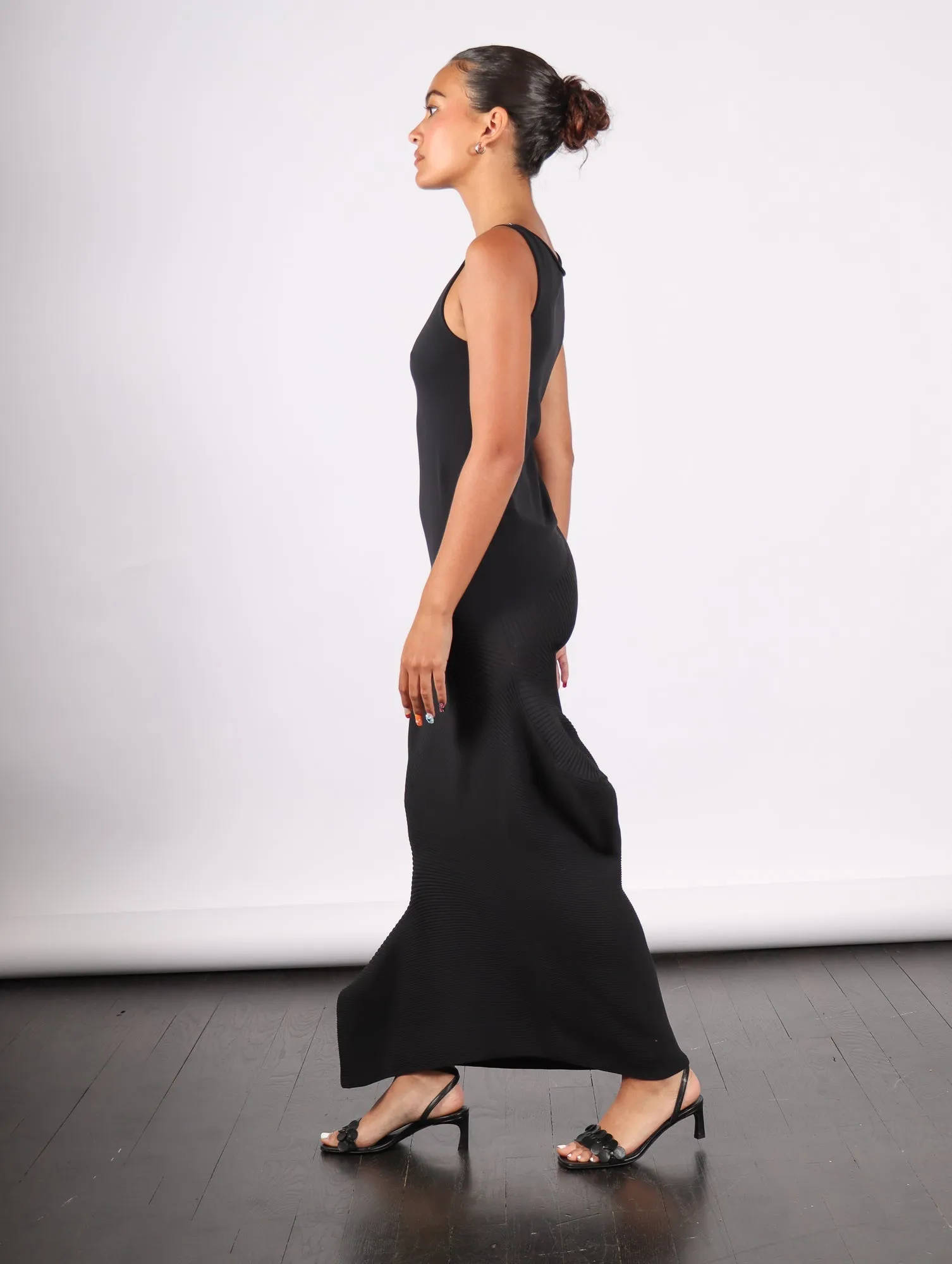 Emerge Dress in Black by Issey Miyake