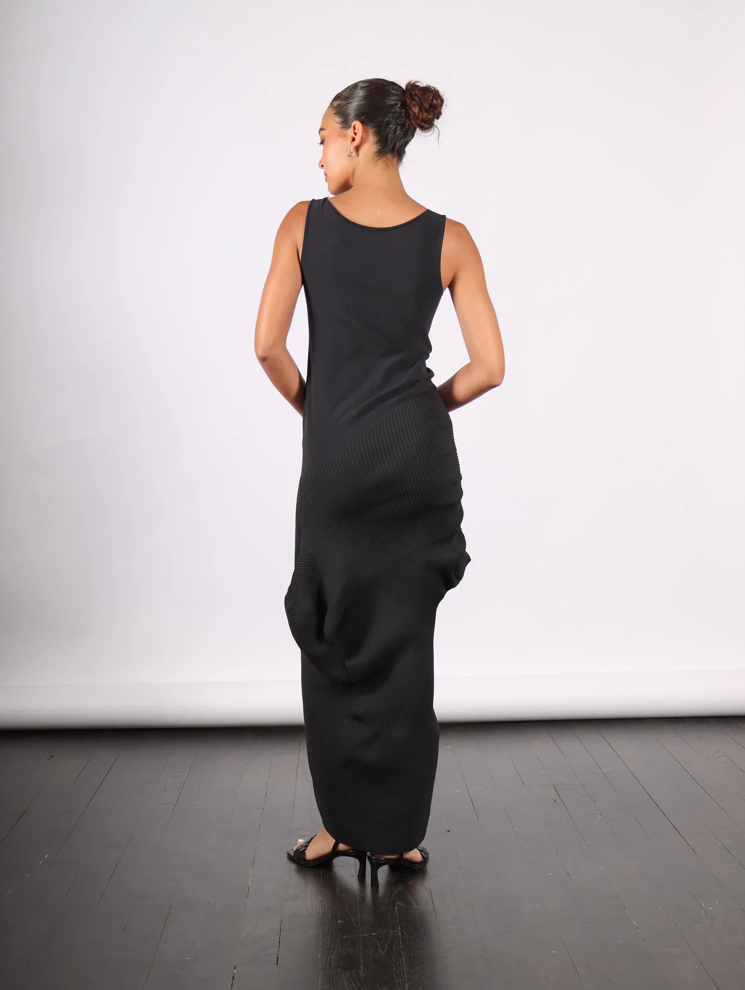 Emerge Dress in Black by Issey Miyake