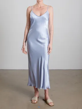 Farrah Slip Dress in Vintage Satin - Aura