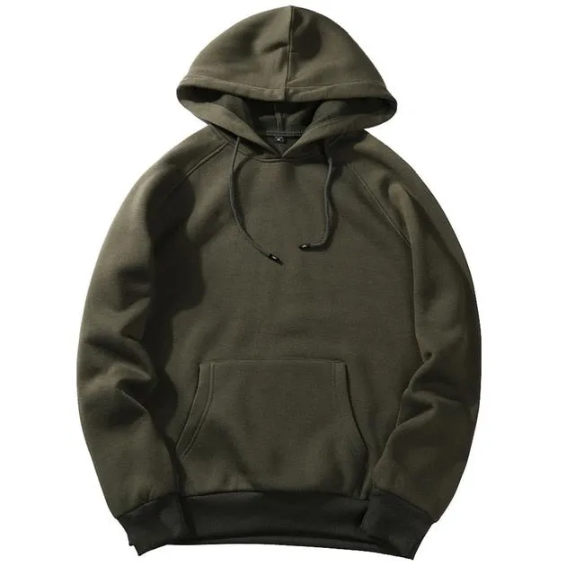 Fashion Hoodies Male Large Size Warm Fleece Coat