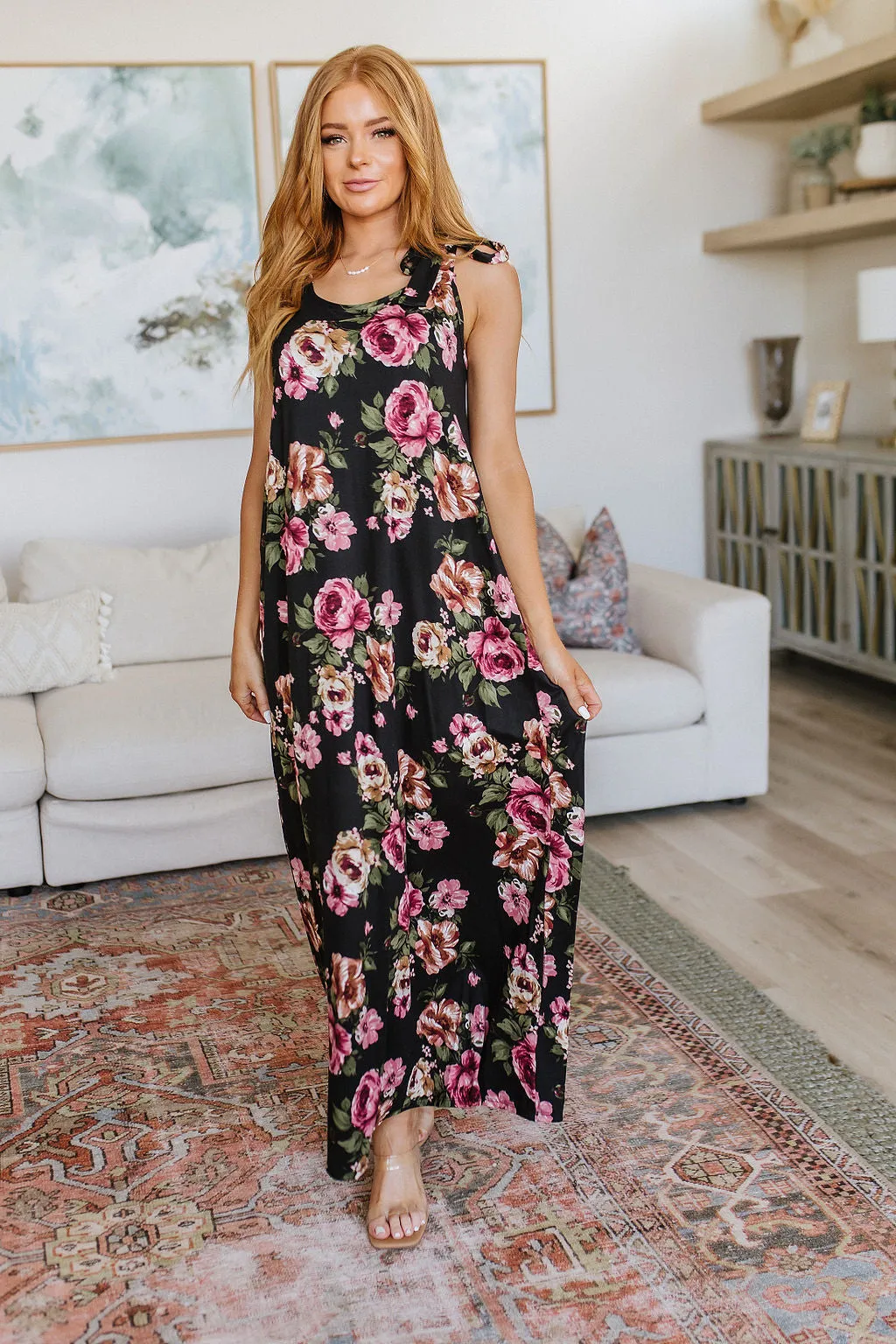 Fortuitous in Floral Maxi Dress - White Birch